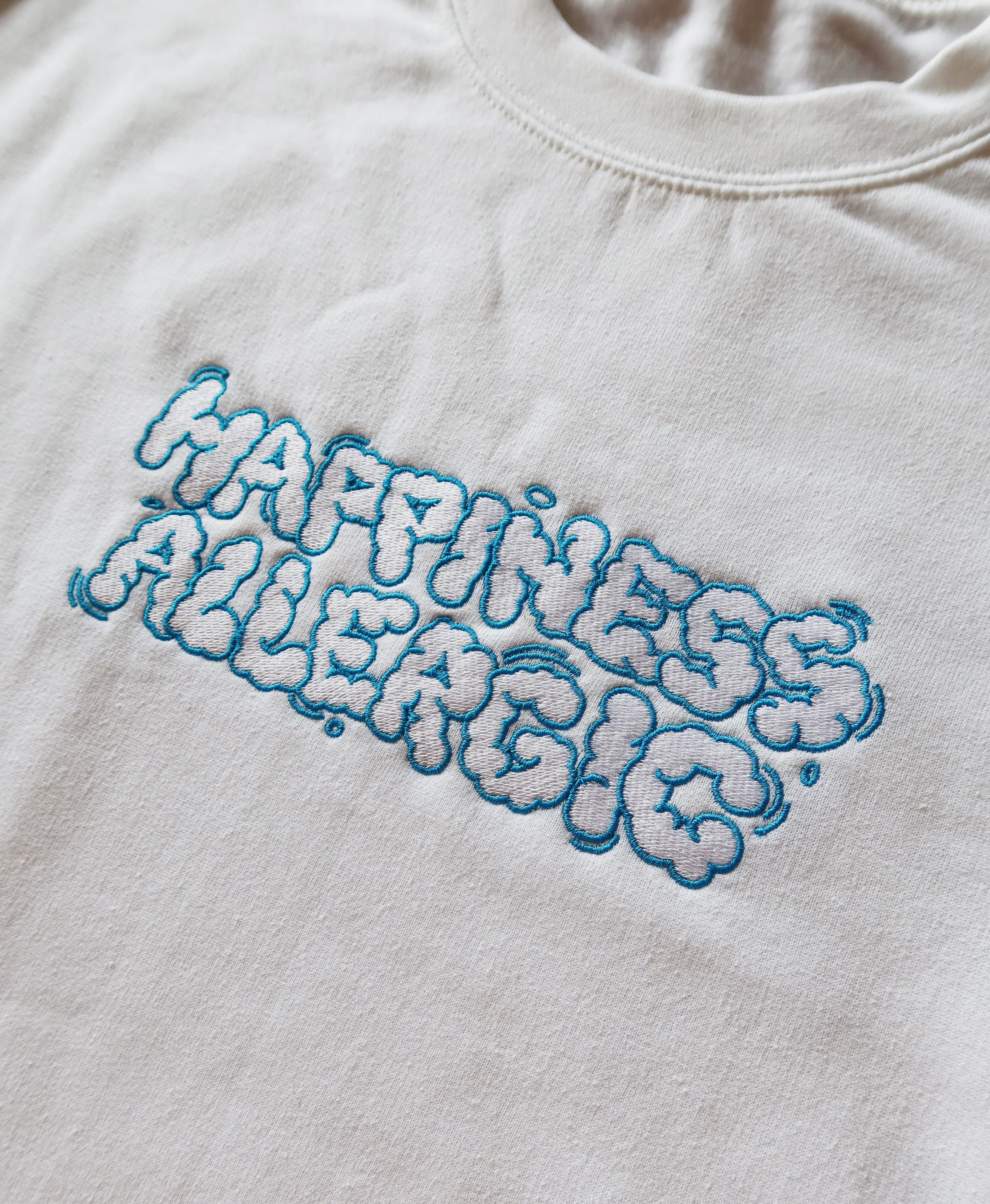 Sweat - Happiness Allergic - White&Blue