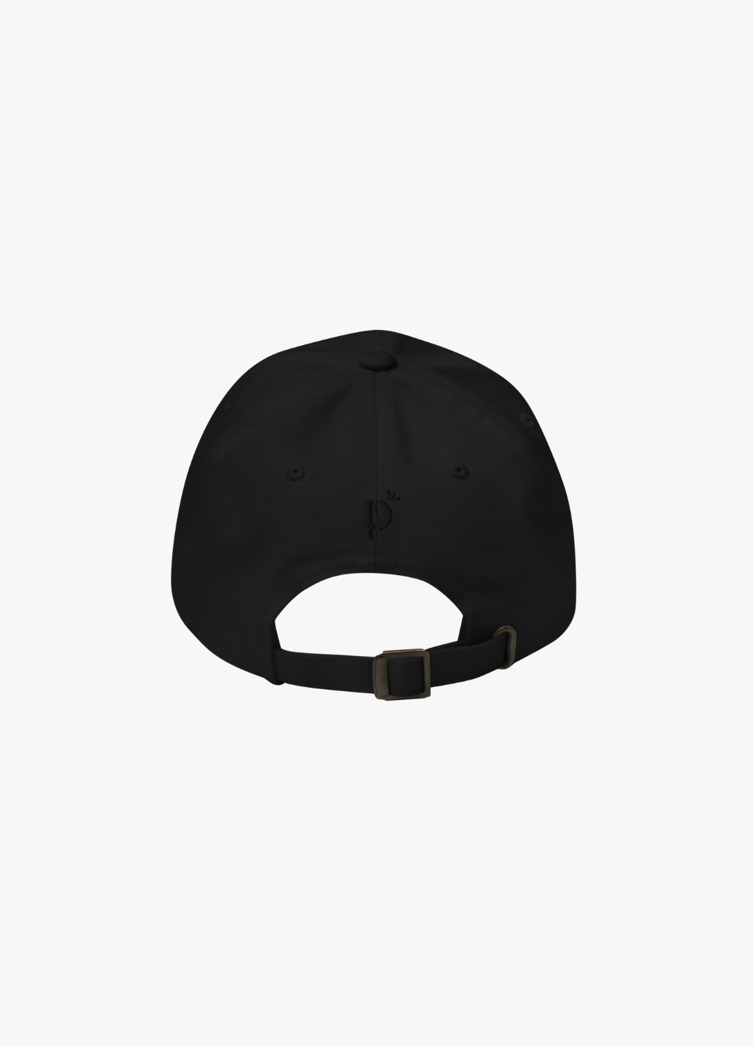 casquette dad hat noire ajustable brodée devant et derrière unisexe en coton
