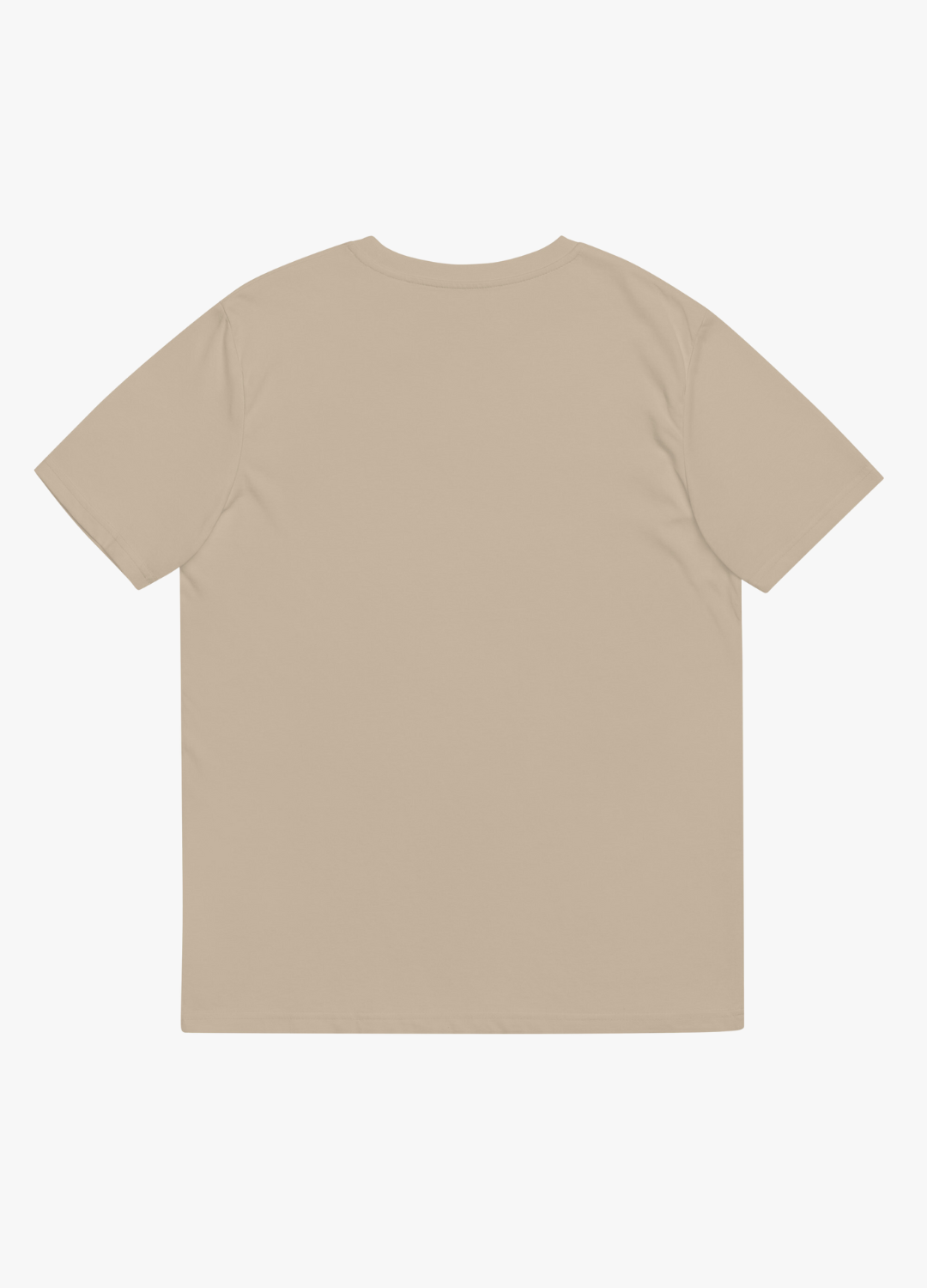 tshirt en coton vegan et biodégradable manche courte léger et drôle unisexe couleur beige sable