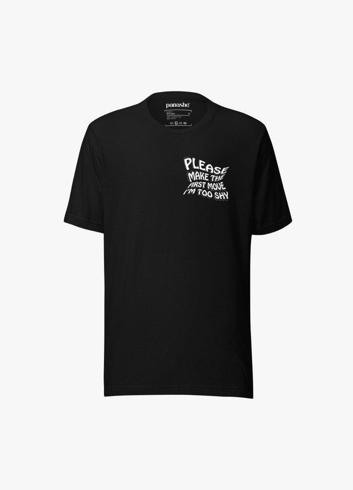 tshirt en coton ultra doux unisexe noir avec imprimé graphique wavy drôle et original