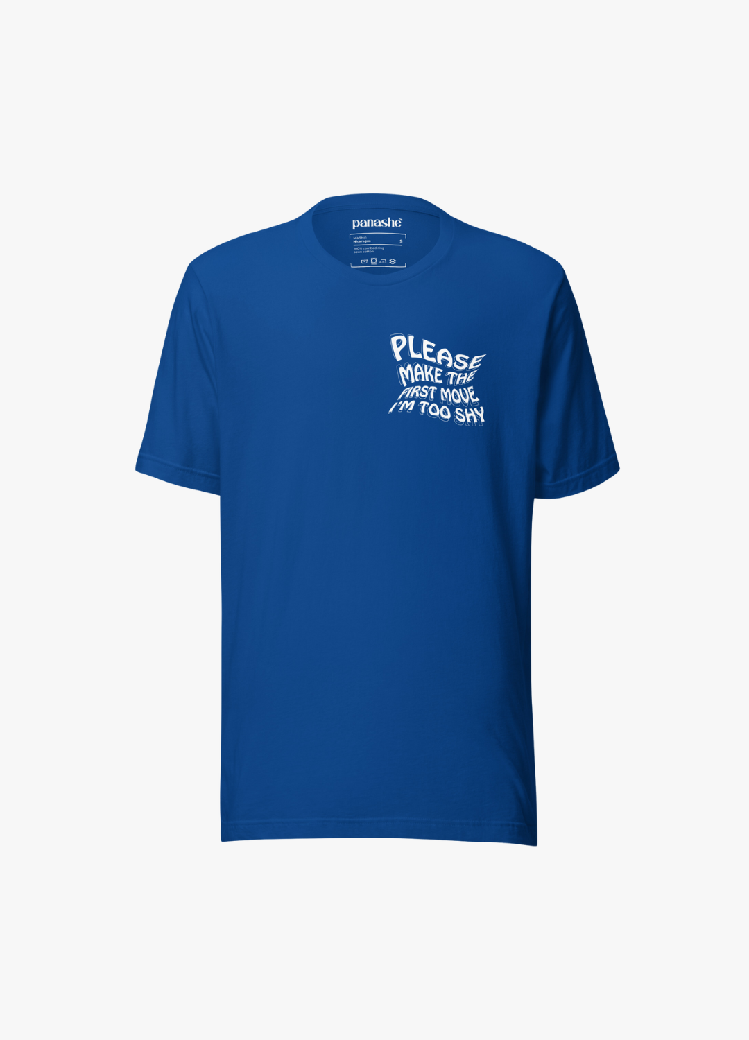 tshirt en coton ultra doux unisexe bleu électrique avec imprimé graphique wavy drôle et original
