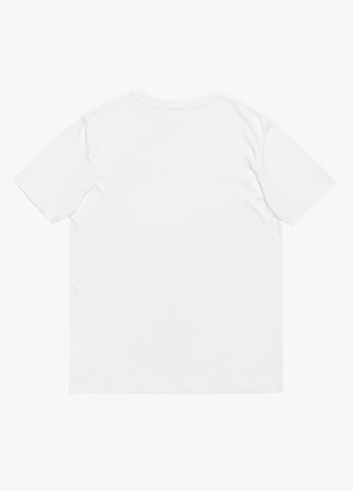 tshirt unisexe blanc 100% coton doux et léger avec design minimaliste original drôle jeu de mot