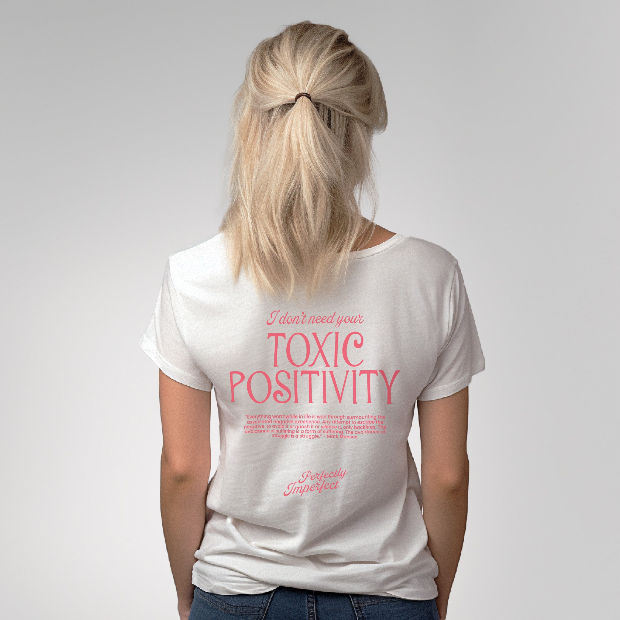 Tshirt - Toxic Positivity - Flamingo Pink